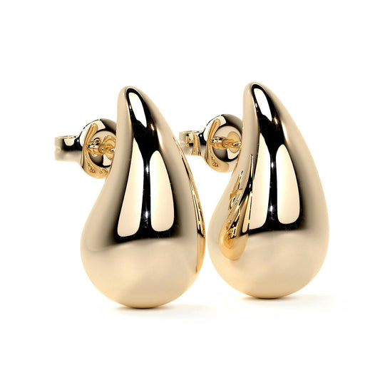 Arete De Oro 10k En Forma De Gota