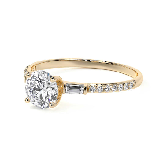 Anillo De Compromiso De Oro 10k Con Piedra Zirconia