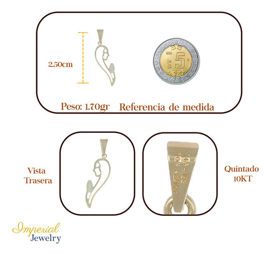 Dije De Oro De 10k De La Madona