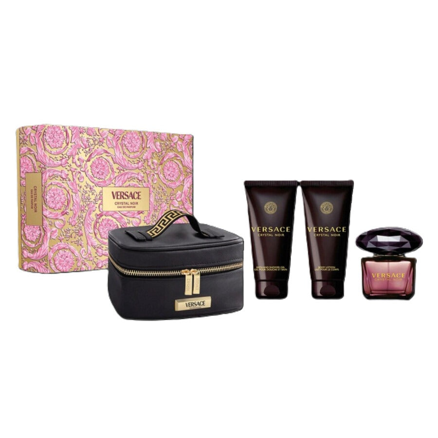 Versace: Crystal Noir EDP 90ML +Body Lotion 100ML +Shower Gel 100ML + Clutch  EDP Set De Dama  90ML EDP Set Dama 90ML