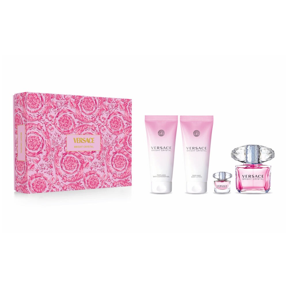 Versace: Bright Crystal + Crema + Shower Gel + Miniatura 5 ML EDT Set De Dama 90ML