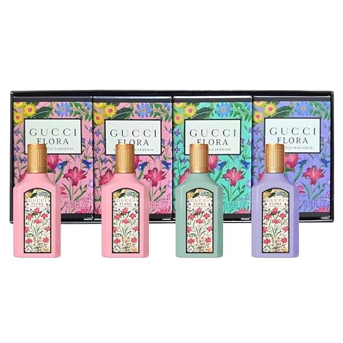 Gucci: Gucci Flora Gorgeous Gardenia X 2 Piezas 5ML + Flora Gorgeous Magnolia 5ML + Flora Gorgeous Jasmine 5ML Miniatura EDP Set De Dama 5ML