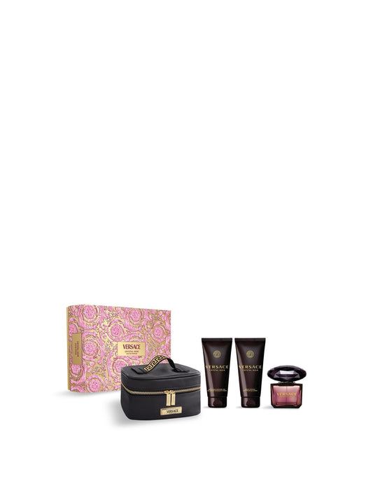 Versace: Crystal Noir EDP 90ML +Body Lotion 100ML +Shower Gel 100ML + Clutch  EDP Set De Dama  90ML EDP Set Dama 90ML