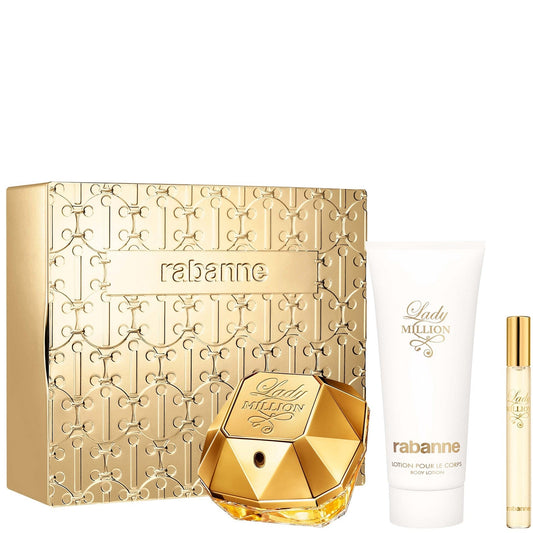 Paco Rabanne: Lady Million + Crema + Miniatura 10ML EDP Set De Dama 80ML