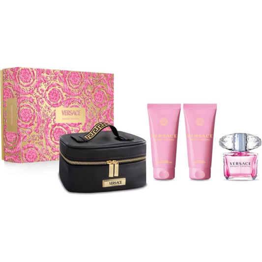 Versace: Bright Crystal EDT 90ML + Shower Gel 100ML + Body Lotion 100ML + Neceser EDT Set De Dama  100ML