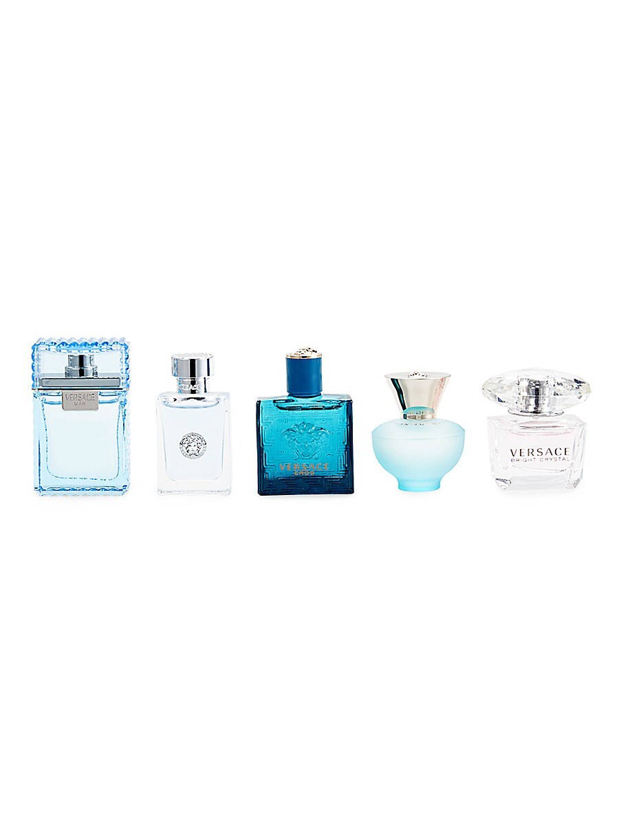 Versace: Miniaturas-Pour Femme 5ML + Bright Crystal 5ML + Man Eau De Fraiche 5ML + Pour Homme 5ML + Eros 5ML EDT Set Unisex 5ML