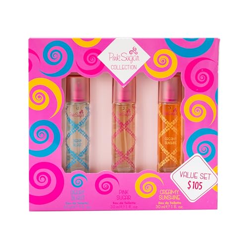 Pink Sugar: Pink Sugar + Berry Blast + Creamy Sunshine 30ML EDT Set Dama 30ML