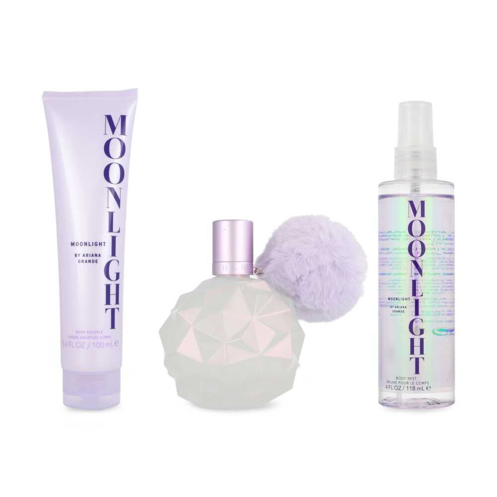 Ariana Grande: Moonlight EDP 100ML +Body Mist 118ML + Soufflée 100ML EDP Set De Dama 100ML