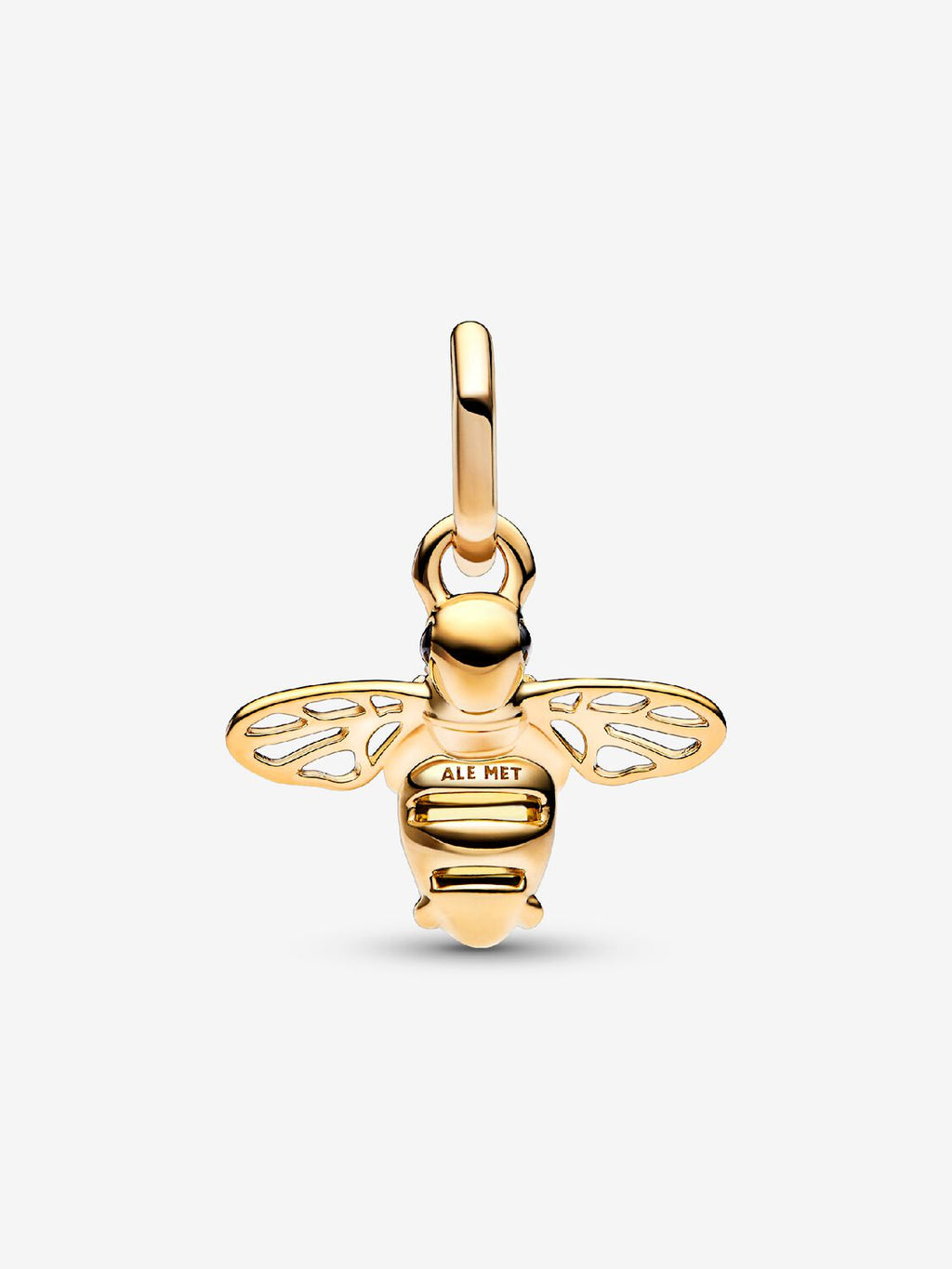 Charm colgante Abeja reluciente Bañado en oro de 14k
