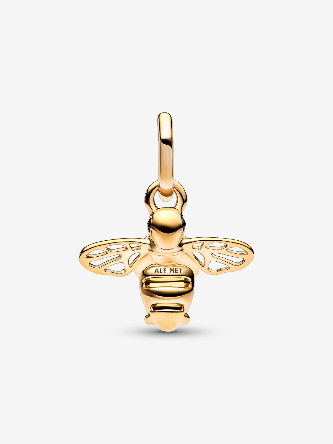 Charm colgante Abeja reluciente Bañado en oro de 14k