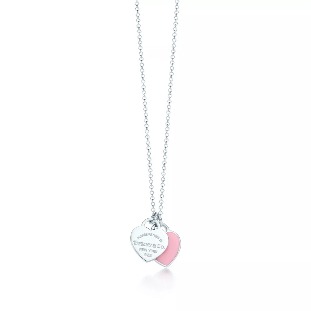 Tiffany Pink® Double Heart Tag Pendant