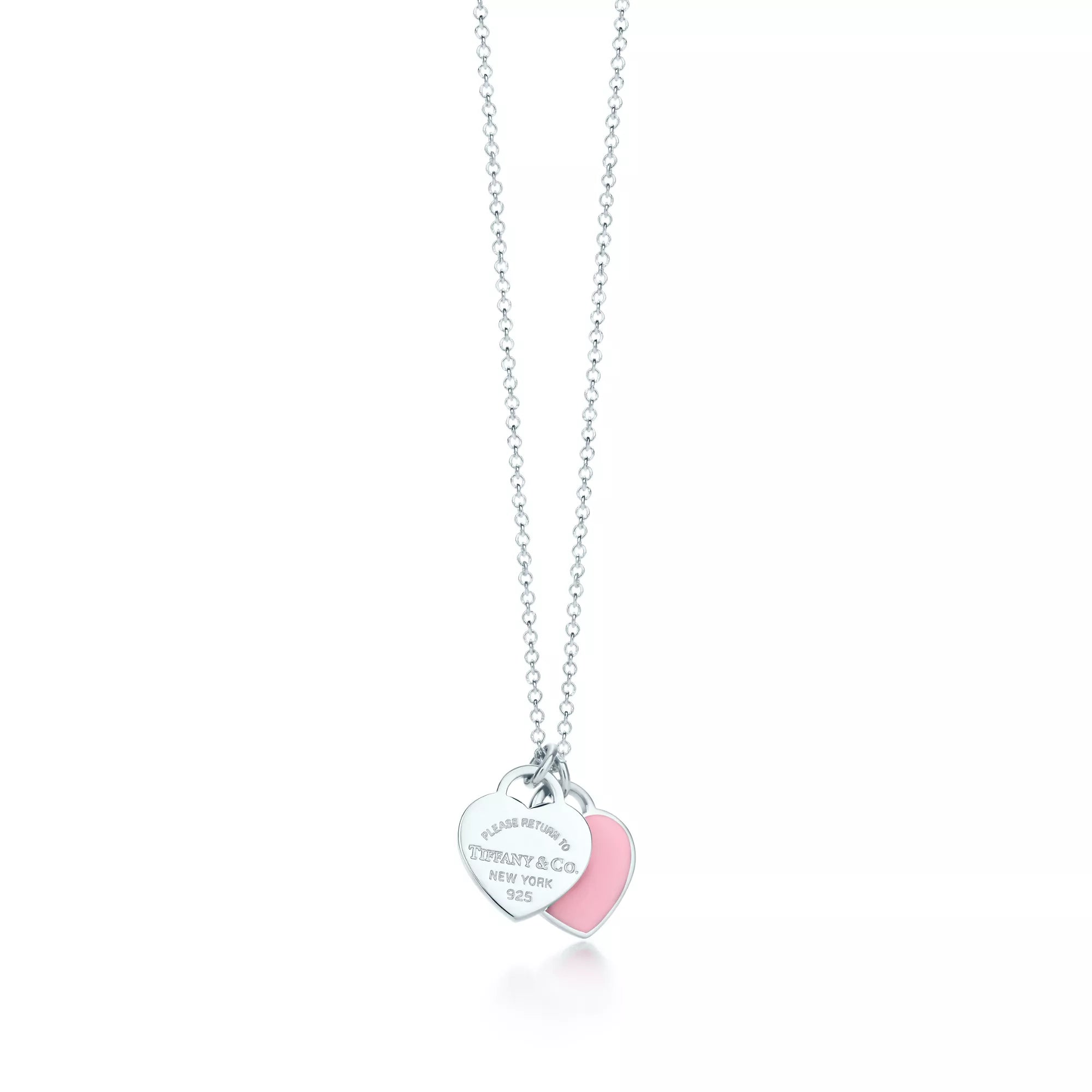 Tiffany Pink® Double Heart Tag Pendant
