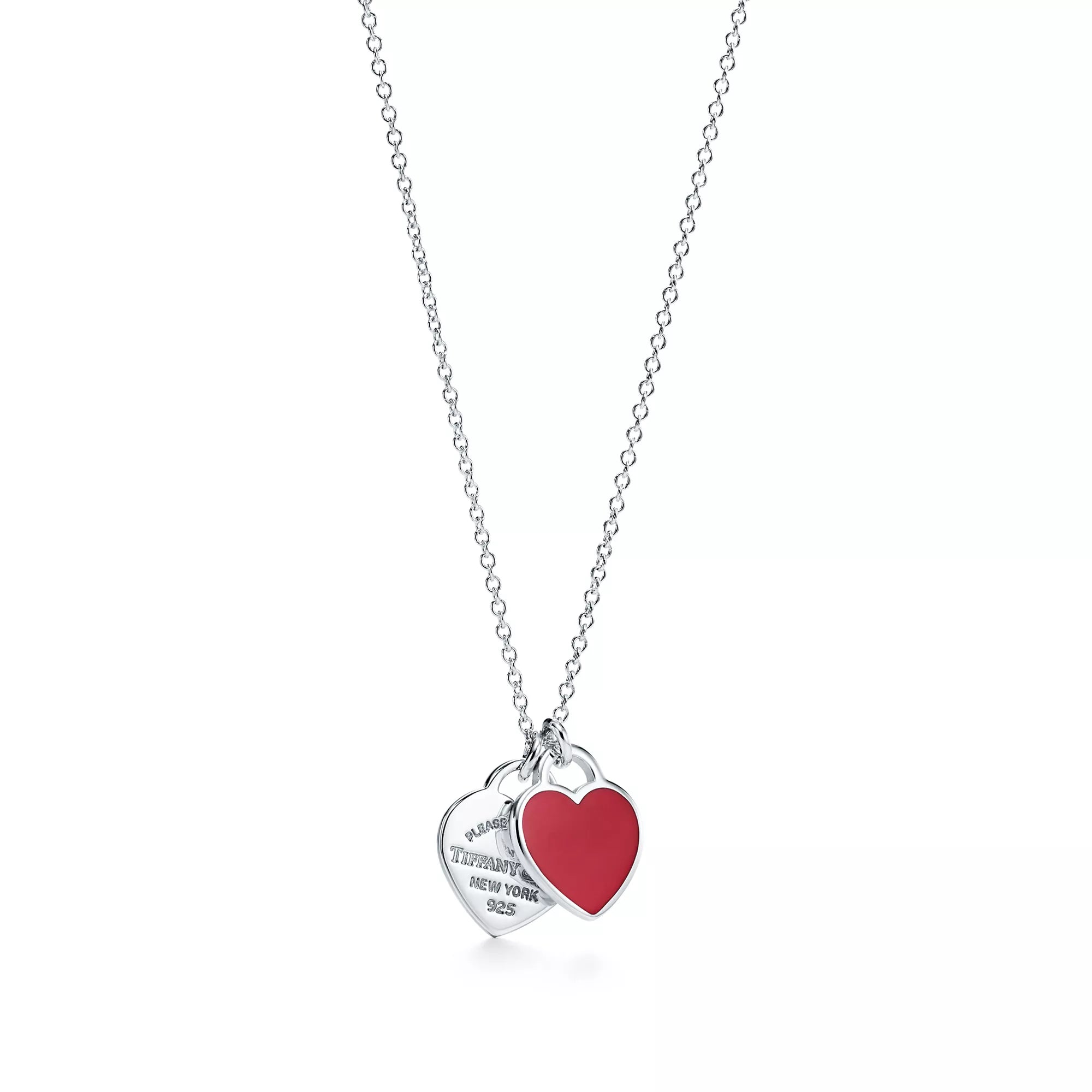 Tiffany Red® Double Heart Tag Pendant