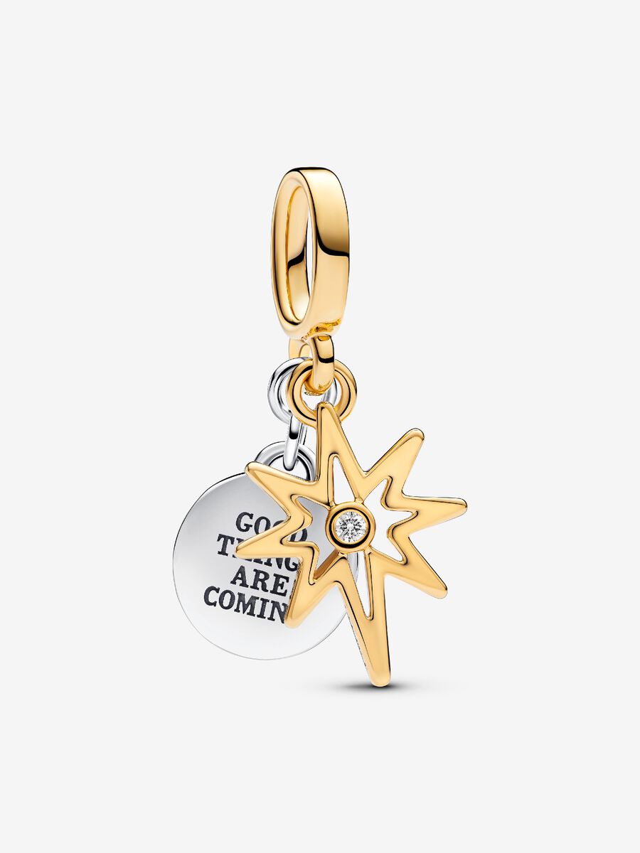 Charm Colgante Estrella Polar con Diamante Cultivado en Laboratorio