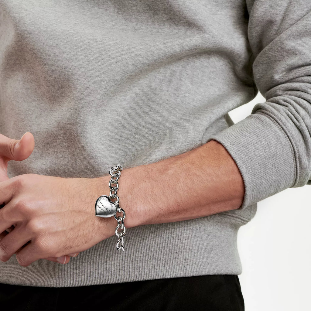 Full Heart Toggle Bracelet in Sterling Silver
