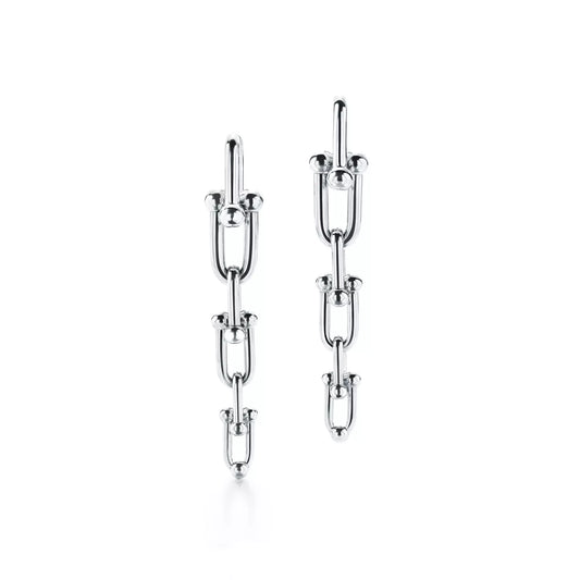 Tiffany & Co.: Tiffany HardWear Graduated Link Earrings in Sterling Silver