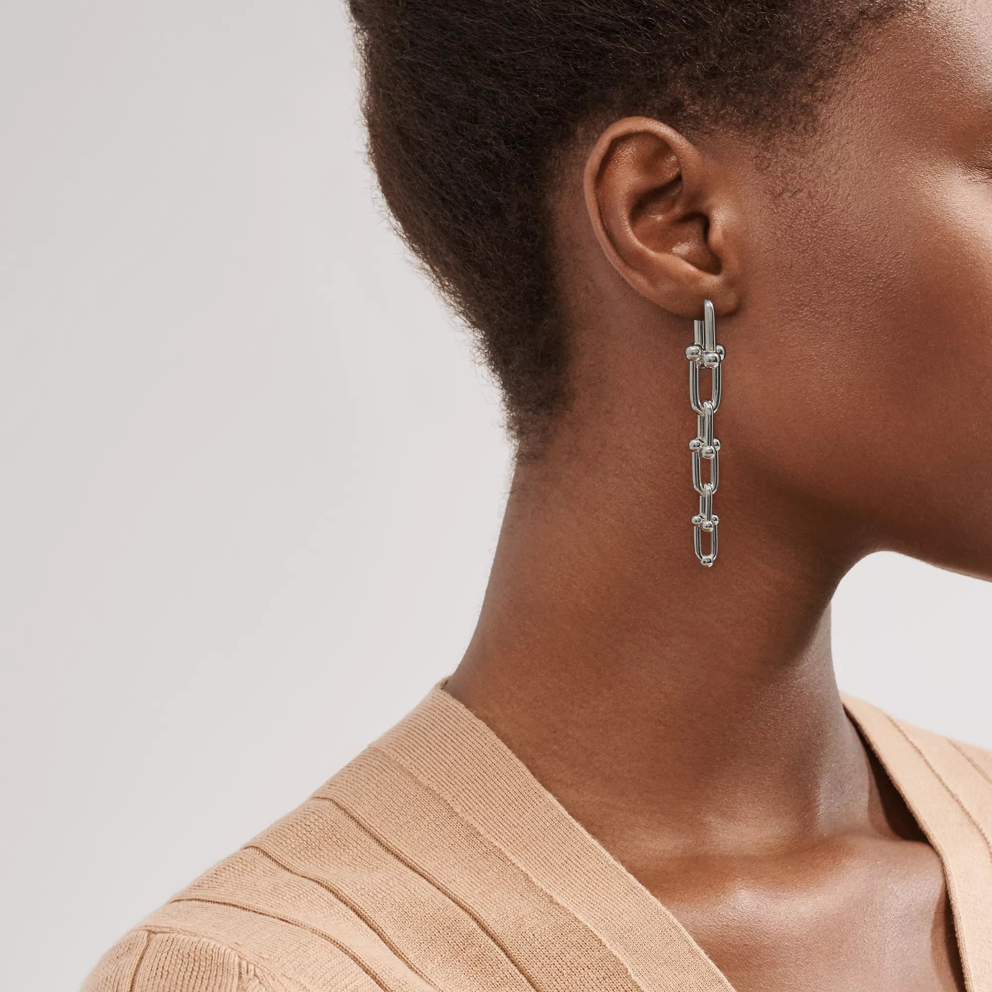 Tiffany HardWear Graduated Link Earrings in Sterling Silver