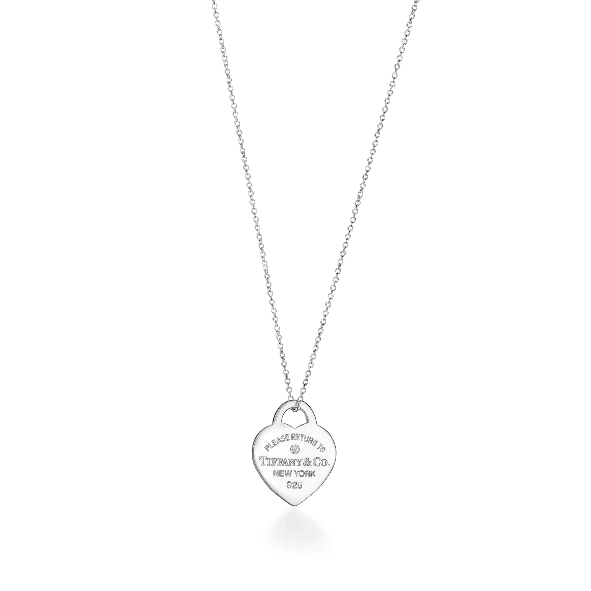 Heart Tag with Diamond Neckalce