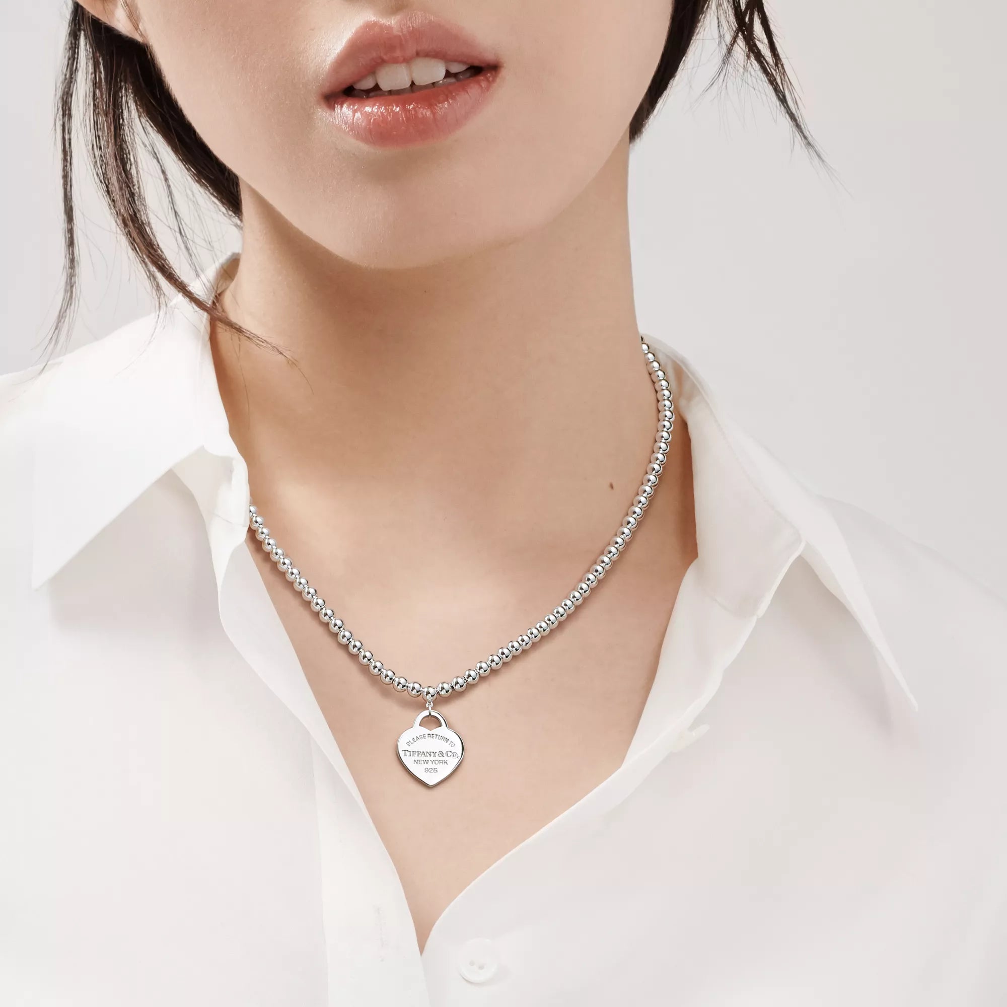 Return to Tiffany Heart Tag Bead Necklace