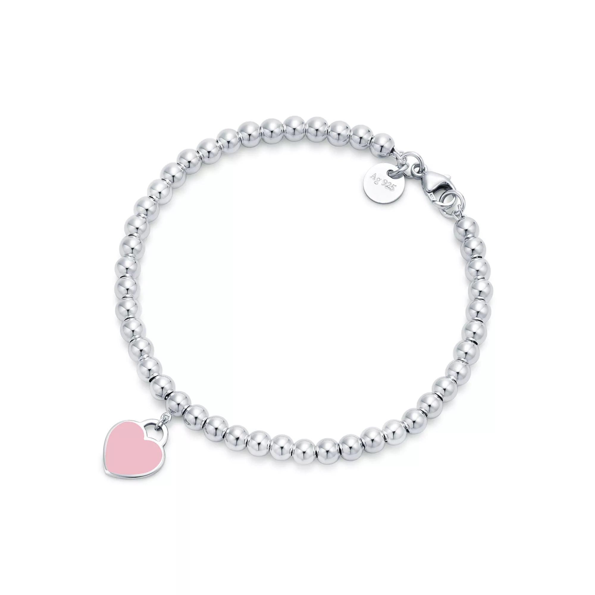 Tiffany Pink® Heart Tag Bead Bracelet
