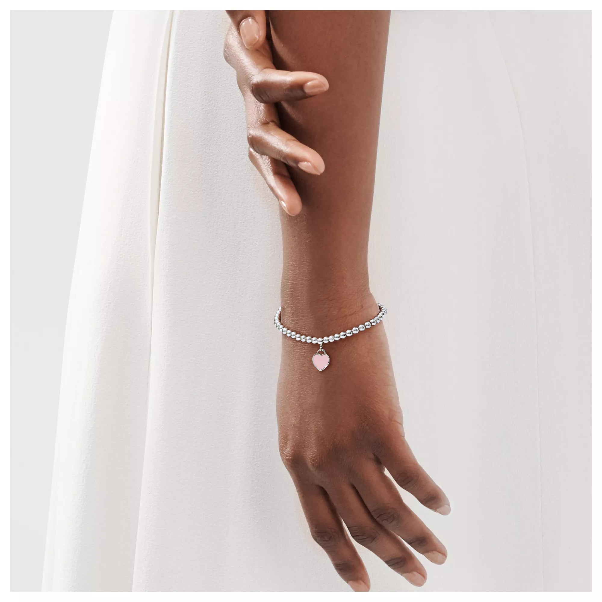 Tiffany Pink® Heart Tag Bead Bracelet