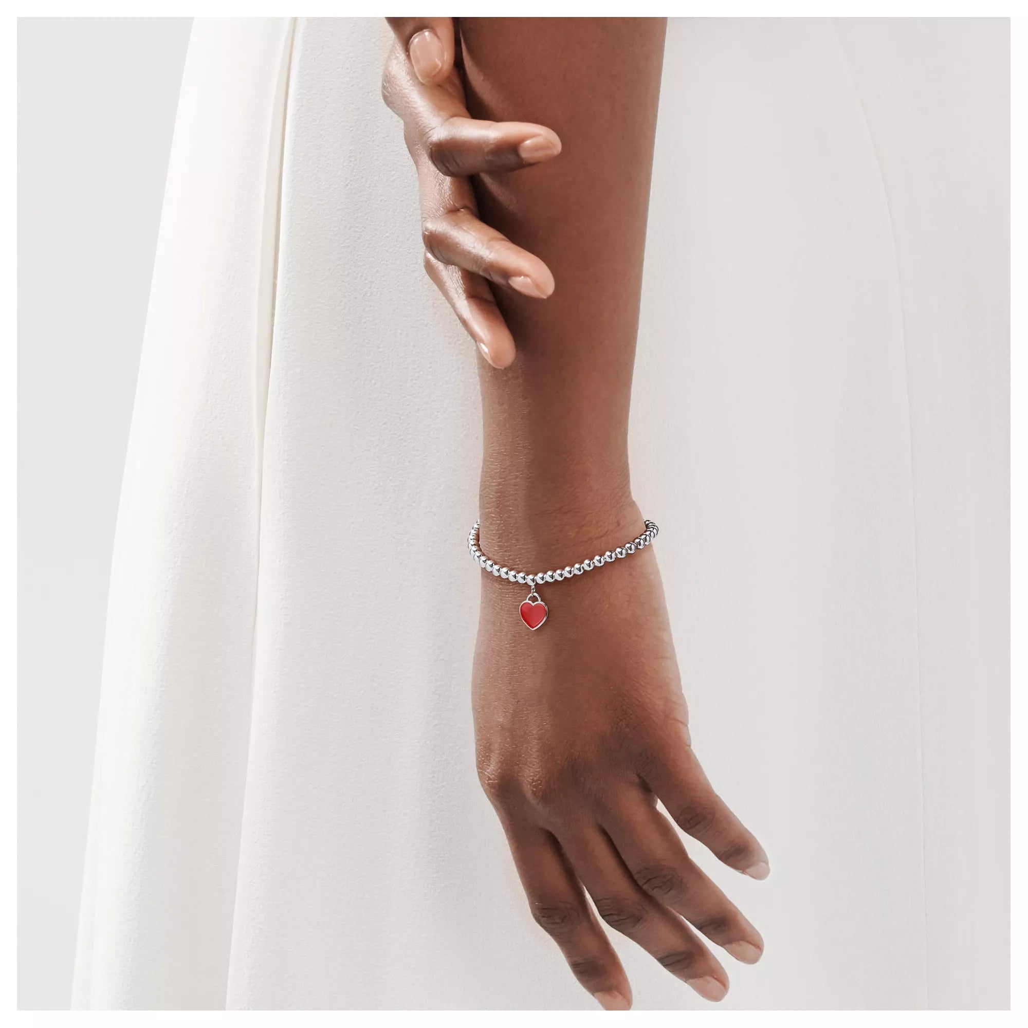 Tiffany Red® Heart Tag Bead Bracelet