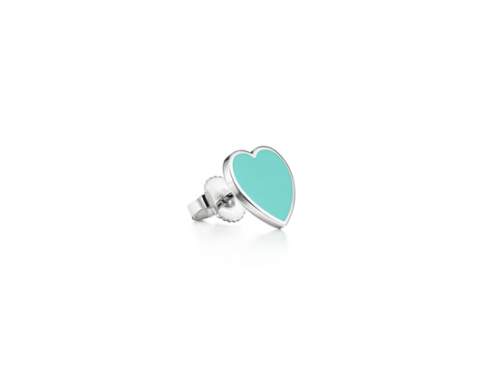 Tiffany & Co.: Heart Tag Stud Earrings Blue