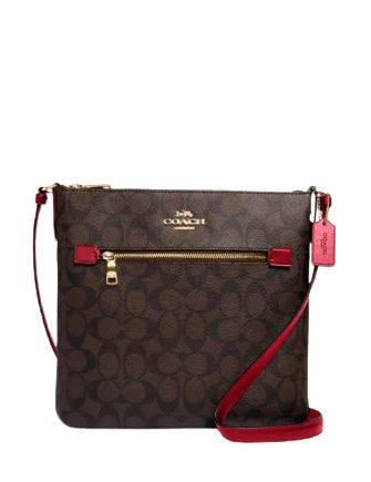 COACH Coach Rowan File Bag In Signature Canvas in Brown