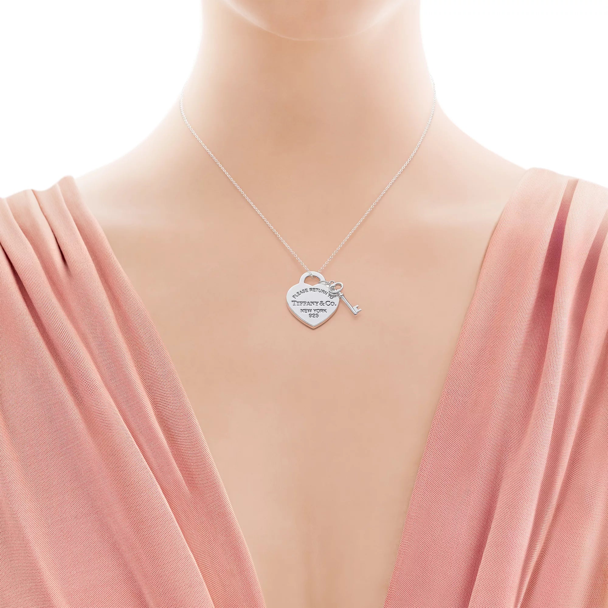 Return to Heart Tag with Key Necklace