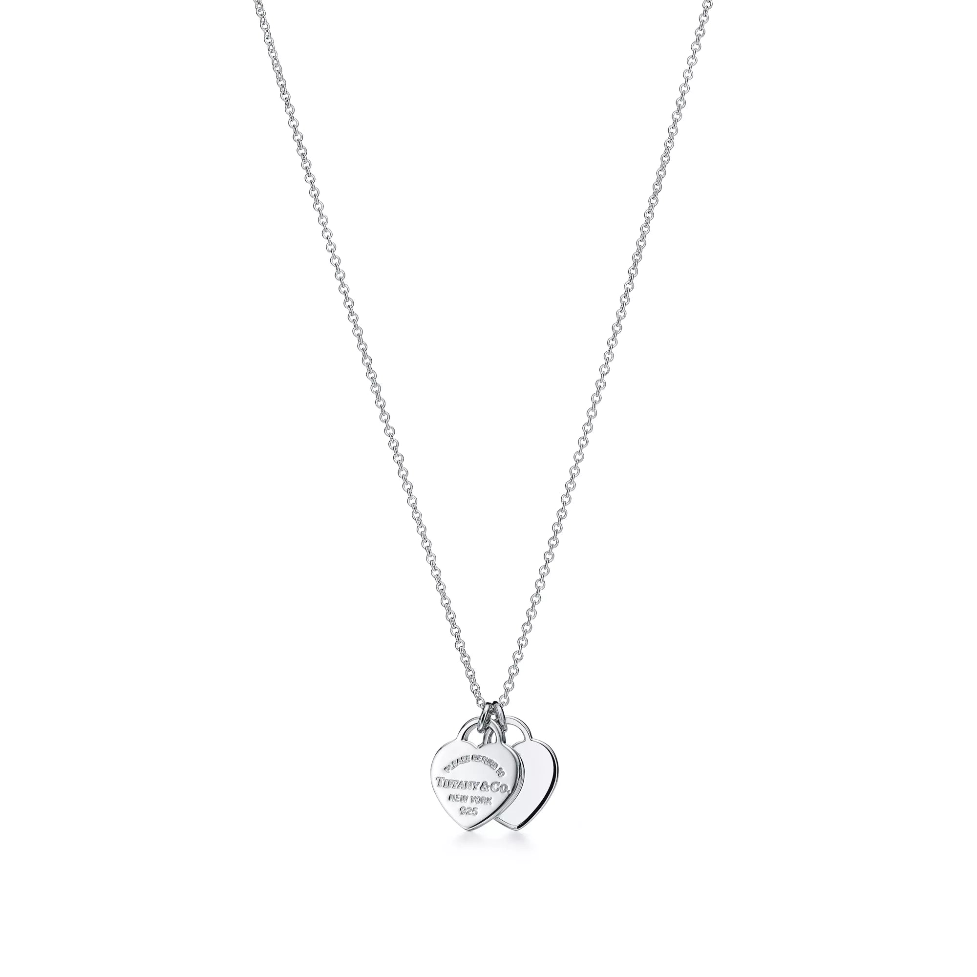 Tiffany Double Heart Tag Pendant