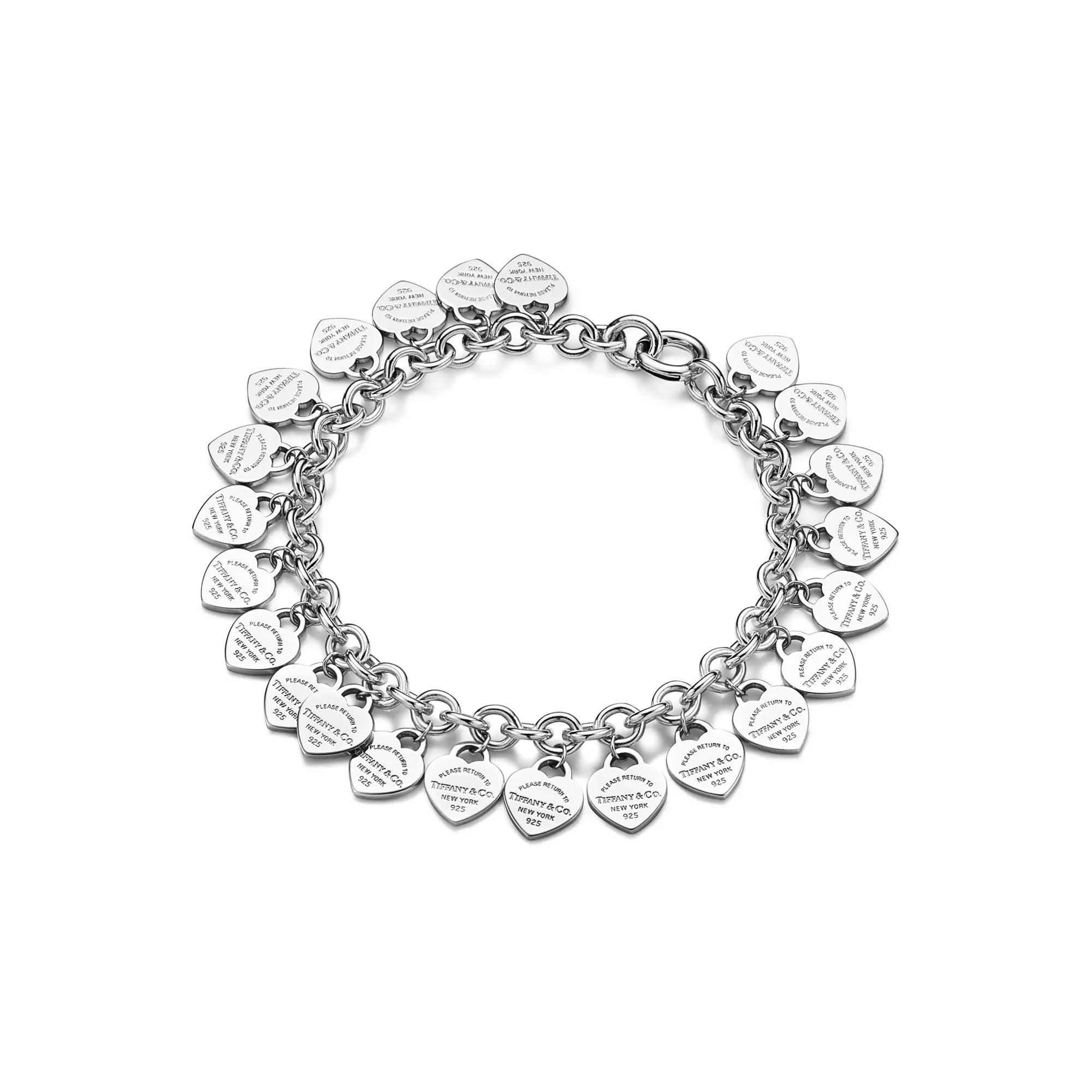 Return to Tiffany®:Multi-heart Tag Bracelet in Silver