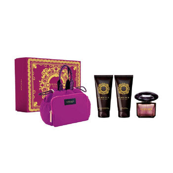 Versace: Crystal Noir EDP 90ML +Body Lotion 100ML +Shower Gel 100ML + Clutch  EDP Set De Dama  90ML EDP Set Dama 90ML