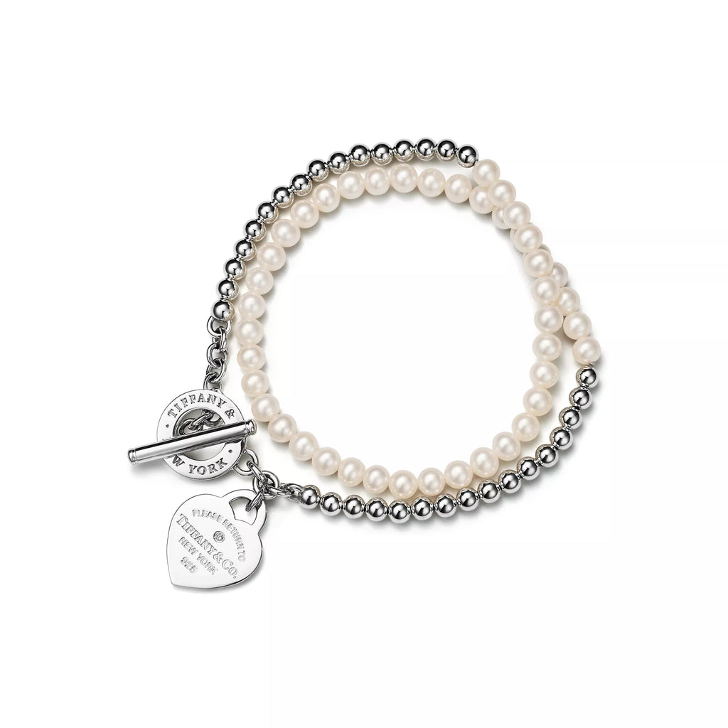 Return to Tiffany™ Wrap Bead Bracelet with Pearls