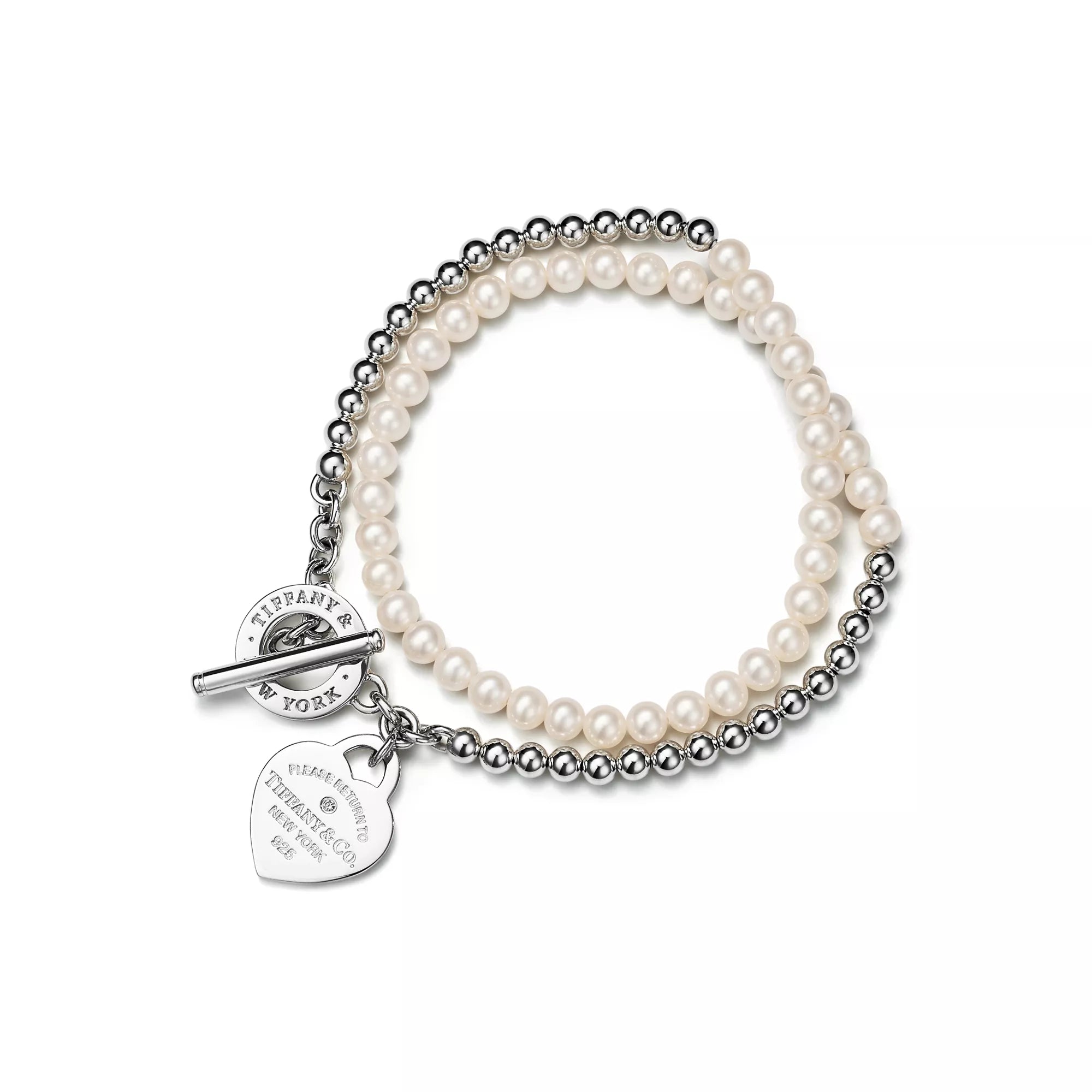 Return to Tiffany™ Wrap Bead Bracelet with Pearls